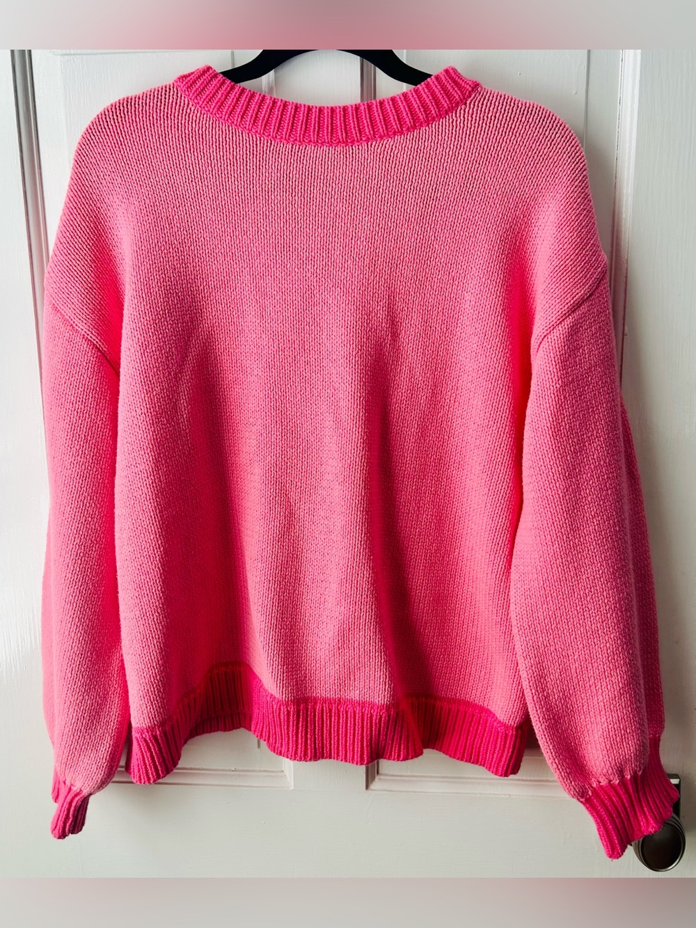 ZESICA Women’s Pink Crewneck Sweater  Size Medium